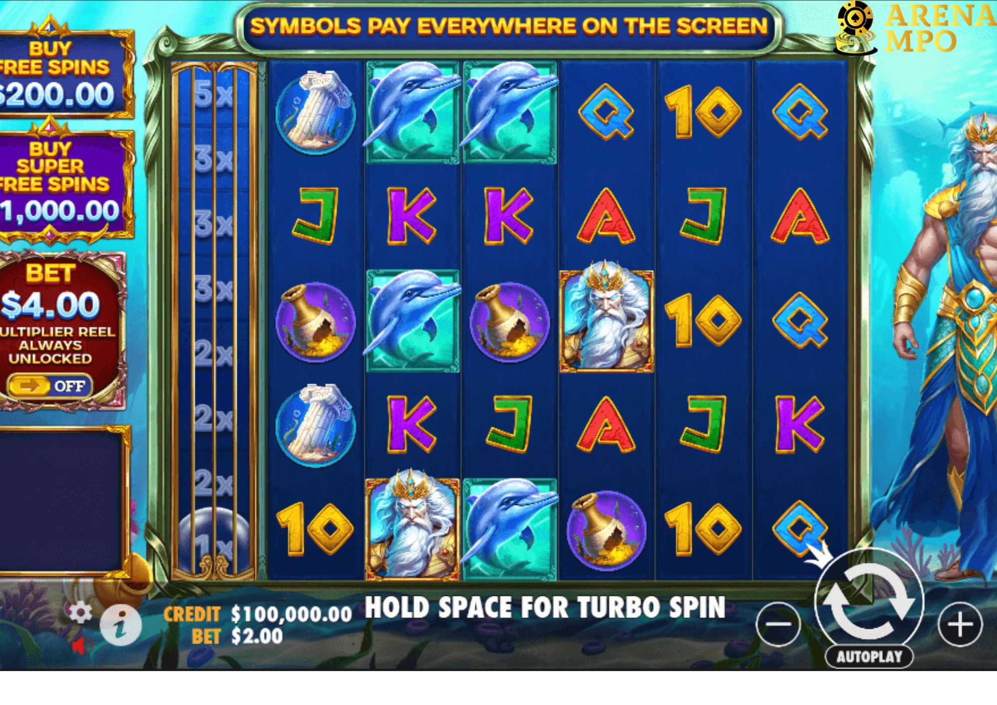 Waves poseidon arenampo mudah jackpot